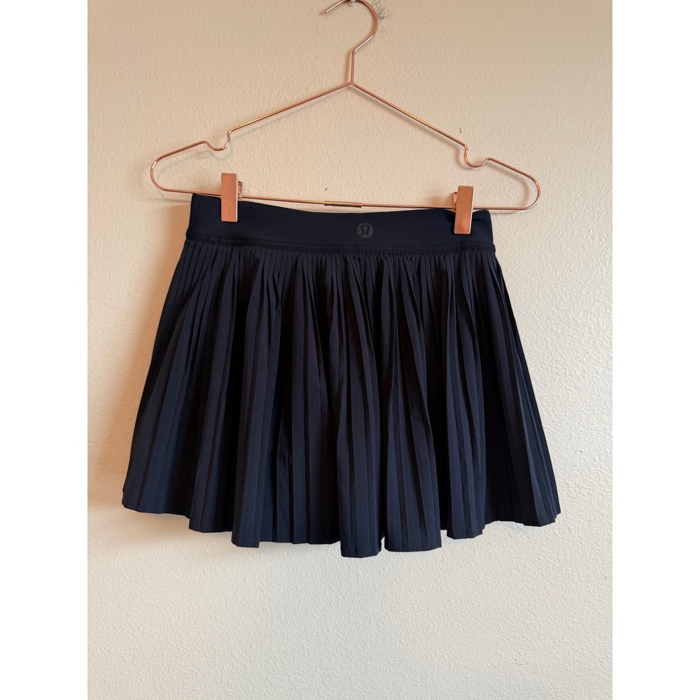 Lululemon Skirt Women 4 Black Varsity Pleated Tennis Golf Athletic Skort - Picture 7 of 10